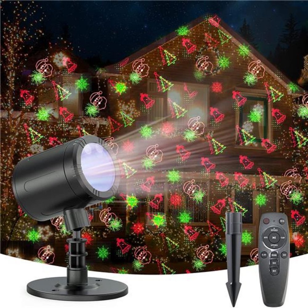 Christmas Projector Lights Outdoor, Waterproof Landscape Spotlight Decorative